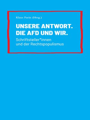 cover image of Unsere Antwort. Die AfD und Wir.